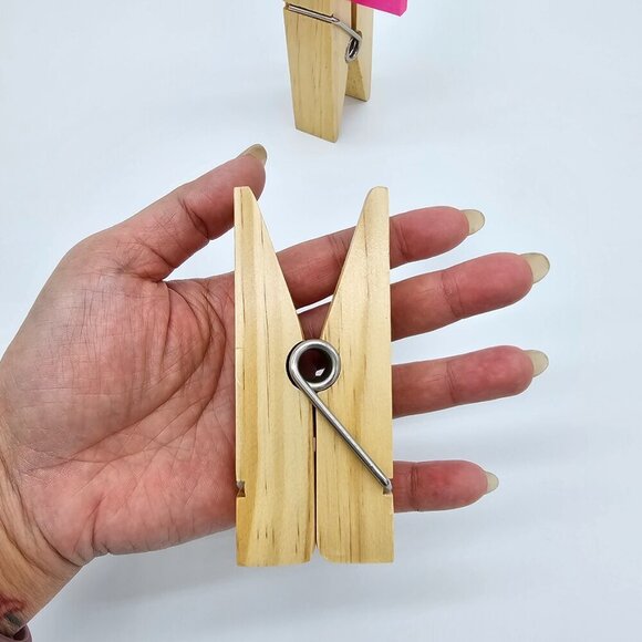 Jumbo Oversized Wooden Clothespins, 4"  - 2 Pieces - Picture 16 of 16